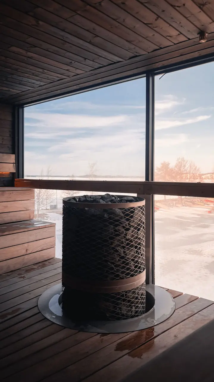 Sauna näkymällä